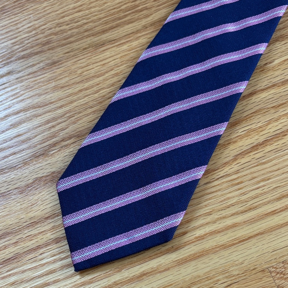 Banana Republic Dark Blue and Pink Striped Tie